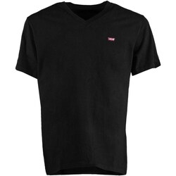 Textiel Heren T-shirts & Polo’s Levi's Original Hm Vneck Mineral Black Zwart