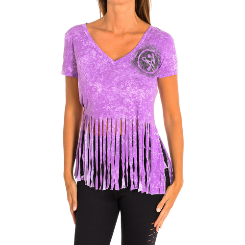 Textiel Dames T-shirts korte mouwen Zumba Z1T00401-LILA Violet