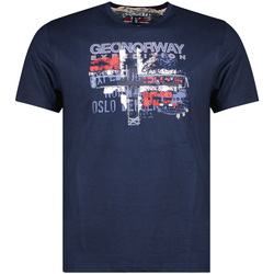 Textiel Heren T-shirts korte mouwen Geographical Norway SU1325HGN-NAVY Blauw