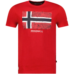 Textiel Heren T-shirts korte mouwen Geographical Norway SW1239HGNO-CORAL Rood