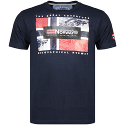 Textiel Heren T-shirts korte mouwen Geographical Norway SW1240HGN-NAVY Marine