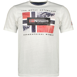 Textiel Heren T-shirts korte mouwen Geographical Norway SW1240HGN-WHITE Wit