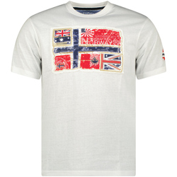 Textiel Heren T-shirts korte mouwen Geographical Norway SW1245HGN-WHITE Wit