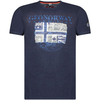 Textiel Heren T-shirts korte mouwen Geographical Norway SW1270HGNO-NAVY Marine