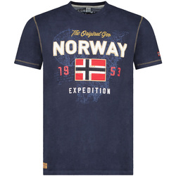 Textiel Heren T-shirts korte mouwen Geographical Norway SW1304HGNO-NAVY Blauw