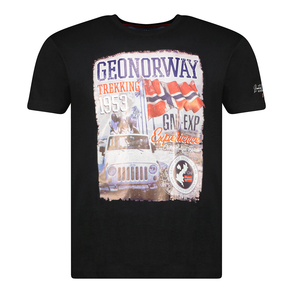 Textiel Heren T-shirts korte mouwen Geo Norway SW1959HGNO-BLACK Zwart