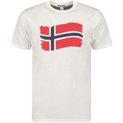 Textiel Heren T-shirts korte mouwen Geographical Norway SX1078HGN-WHITE Wit