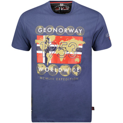 Textiel Heren T-shirts korte mouwen Geographical Norway SX1283HGNO-NAVY Blauw