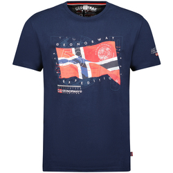 Textiel Heren T-shirts korte mouwen Geographical Norway SX1285HGNO-NAVY Marine
