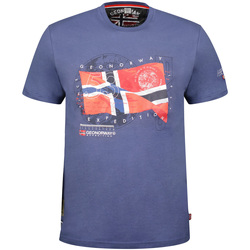 Textiel Heren T-shirts korte mouwen Geographical Norway SX1285HGNO-BLUE Blauw
