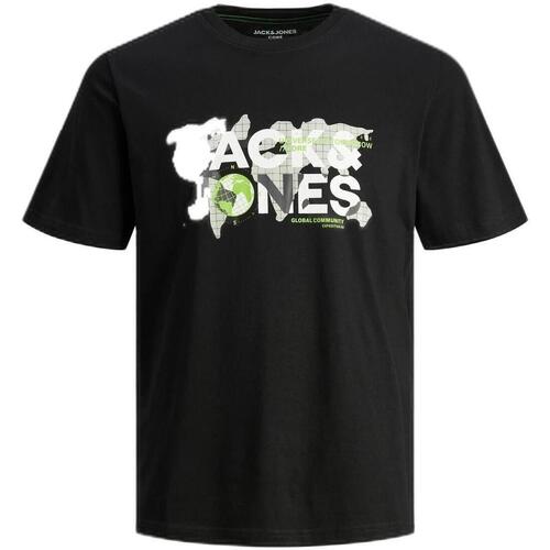 Textiel Heren T-shirts korte mouwen Jack & Jones  Zwart