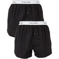 Ondergoed Heren Boxershorts Calvin Klein Jeans 2-pack slim-fit geweven boxers met logo Zwart