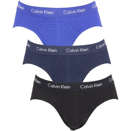 Ondergoed Heren Slips Calvin Klein Jeans Hip-slip met 3 pakken Blauw