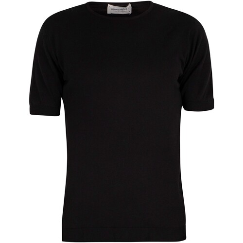 Textiel Heren T-shirts korte mouwen John Smedley Belden T-shirt Zwart
