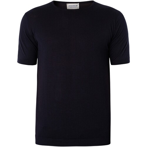 Textiel Heren T-shirts korte mouwen John Smedley Belden T-shirt Blauw