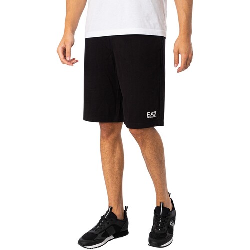 Textiel Heren Korte broeken / Bermuda's Emporio Armani EA7 Bermuda Sweat Sweat shorts Zwart
