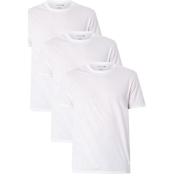 Textiel Heren T-shirts korte mouwen Lacoste T-shirt met 3 pakjes Wit