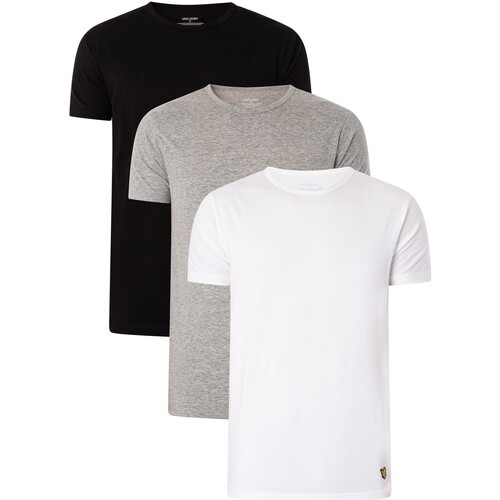 Textiel Heren T-shirts korte mouwen Lyle & Scott Set van 3 Maxwell Lounge Crew T-shirts Multicolour