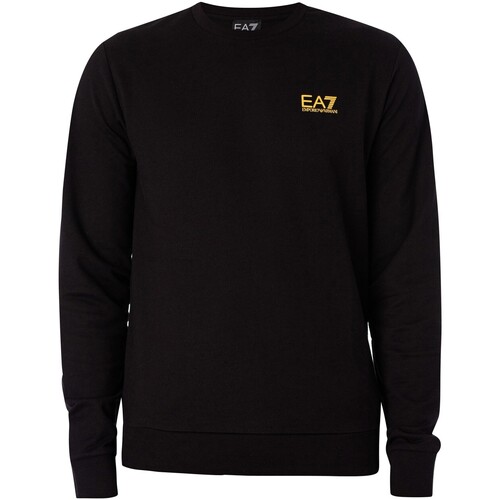 Textiel Heren Sweaters / Sweatshirts Emporio Armani EA7 Chest Logo Sweatshirt Zwart