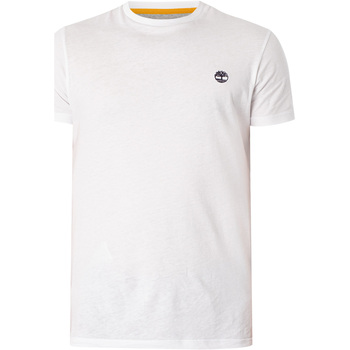 Textiel Heren T-shirts korte mouwen Timberland Dun River slim T-shirt met ronde hals Wit