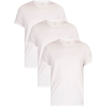 Textiel Heren Pyjama's / nachthemden Calvin Klein Jeans 3-pack Lounge Crew T-shirts Wit