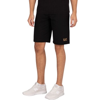 Textiel Heren Korte broeken / Bermuda's Emporio Armani EA7 Zwembroek met logo Zwart