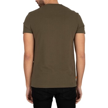 Timberland Dun River slim T-shirt met ronde hals Groen
