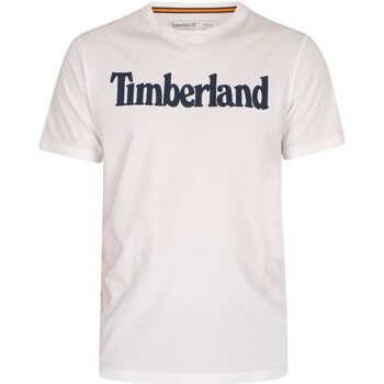 Textiel Heren T-shirts korte mouwen Timberland Kennebec Lineair T-shirt Wit