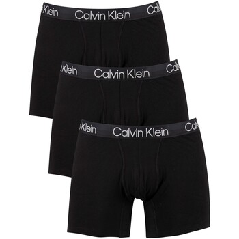Ondergoed Heren BH's Calvin Klein Jeans Set van 3 boxershorts met moderne structuur Zwart