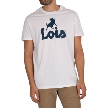 Lois Klassiek T-shirt met logo Wit