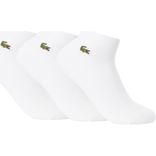 Ondergoed Heren Socks Lacoste Sport 3 paar korte sokken Wit