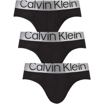 Ondergoed Heren Slips Calvin Klein Jeans Set van 3 heroverwogen stell heupslips Zwart