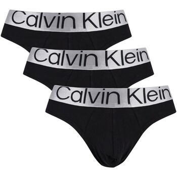 Ondergoed Heren Slips Calvin Klein Jeans Set van 3 heroverwogen stalen heupslips Zwart