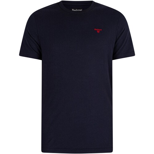 Textiel Heren T-shirts korte mouwen Barbour T-shirt op maat voor sport Blauw