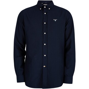 Textiel Heren Overhemden lange mouwen Barbour Oxford overhemd op maat Blauw