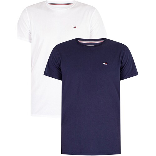 Textiel Heren T-shirts korte mouwen Tommy Jeans Set van 2 slanke jersey T-shirts Multicolour