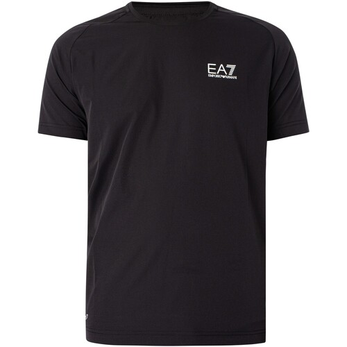 Textiel Heren T-shirts korte mouwen Emporio Armani EA7 Logo Ventus short en T-shirt set Zwart