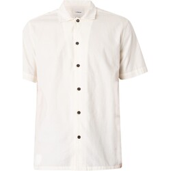 Textiel Heren Overhemden korte mouwen Farah Rincon Overshirt met korte mouwen Wit
