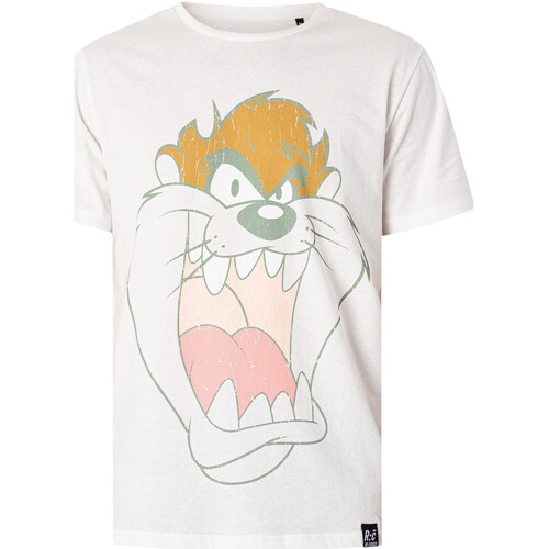 Textiel Heren T-shirts korte mouwen Recovered Tasmaanse duivel T-shirt Wit