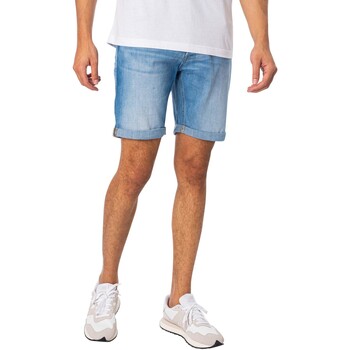 Textiel Heren Korte broeken / Bermuda's Jack & Jones Rick Original 624 normale spijkerbroek Blauw