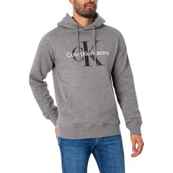 Textiel Heren Sweaters / Sweatshirts Calvin Klein Jeans Core Monologo-pullover met capuchon Grijs
