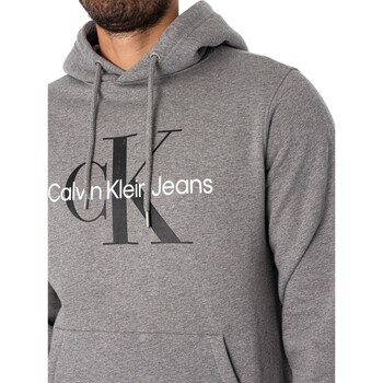 Calvin Klein Jeans Core Monologo-pullover met capuchon Grijs