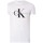 Textiel Heren T-shirts korte mouwen Calvin Klein Jeans Core monologo slank T-shirt Wit