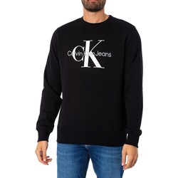 Textiel Heren Sweaters / Sweatshirts Calvin Klein Jeans Sweatshirt met kernmonologo Zwart