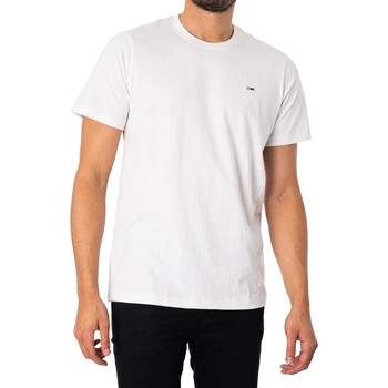 Textiel Heren T-shirts korte mouwen Tommy Jeans Klassiek jersey T-shirt Wit