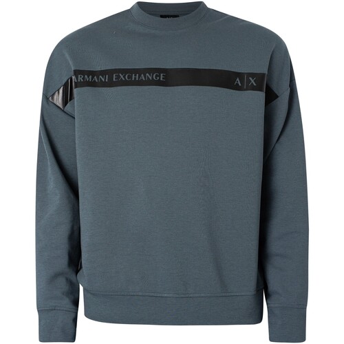 Textiel Heren Sweaters / Sweatshirts EAX Sweatshirt met logostreep Groen