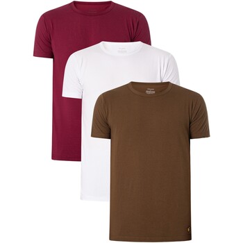 Textiel Heren Pyjama's / nachthemden Lyle & Scott Set van 3 Maxwell Lounge-T-shirts Multicolour