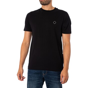Textiel Heren T-shirts korte mouwen Ma.strum Oversized T-shirt met logoprint op de rug Zwart