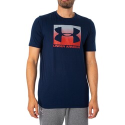 Textiel Heren T-shirts korte mouwen Under Armour Boxed los T-shirt in sportstijl Blauw