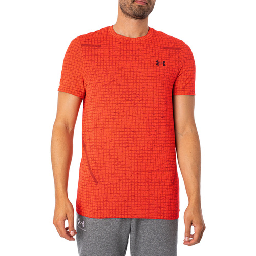Textiel Heren T-shirts korte mouwen Under Armour Naadloos raster T-shirt Oranje